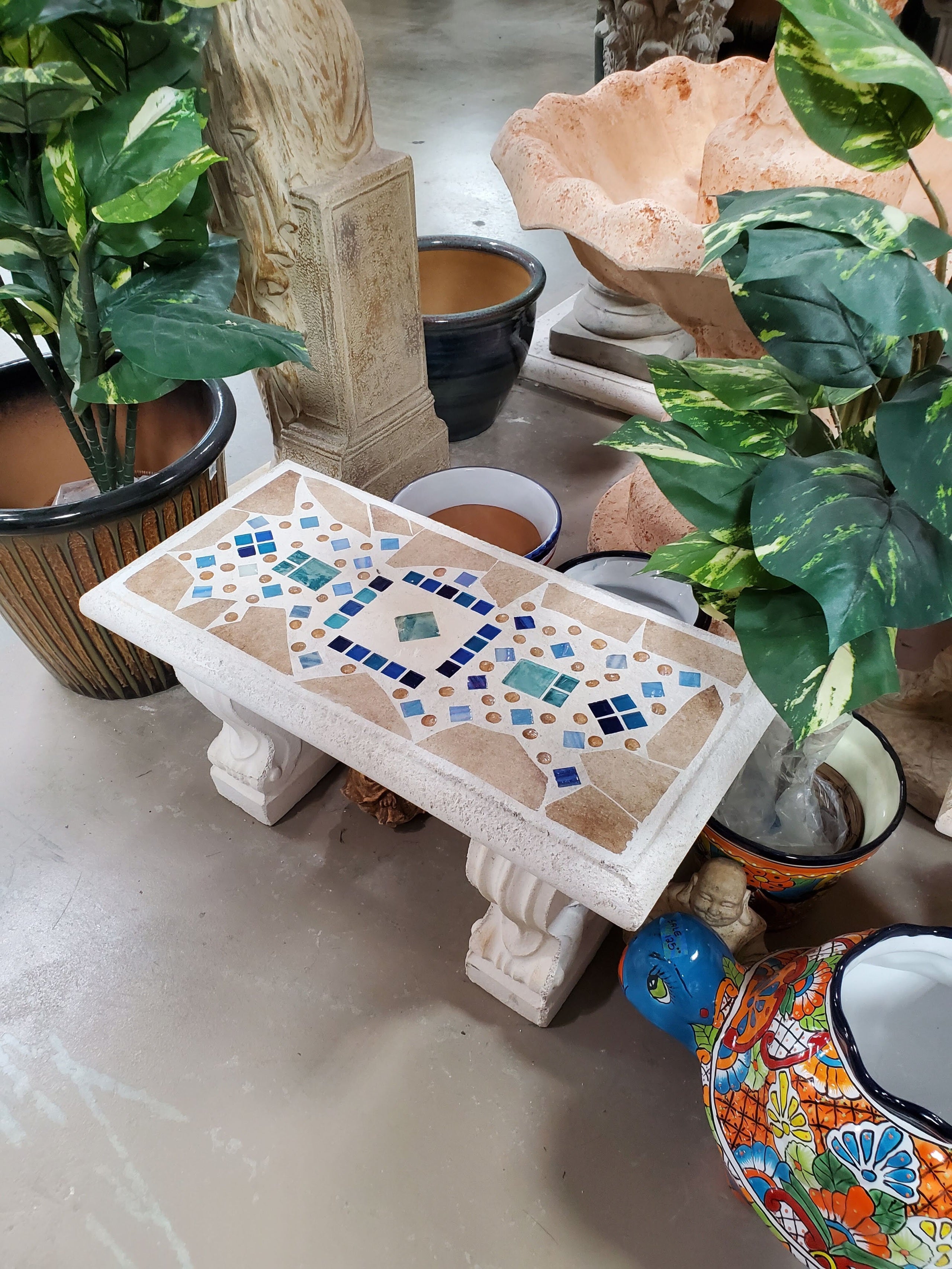 Mosaic garden bench for sale sales