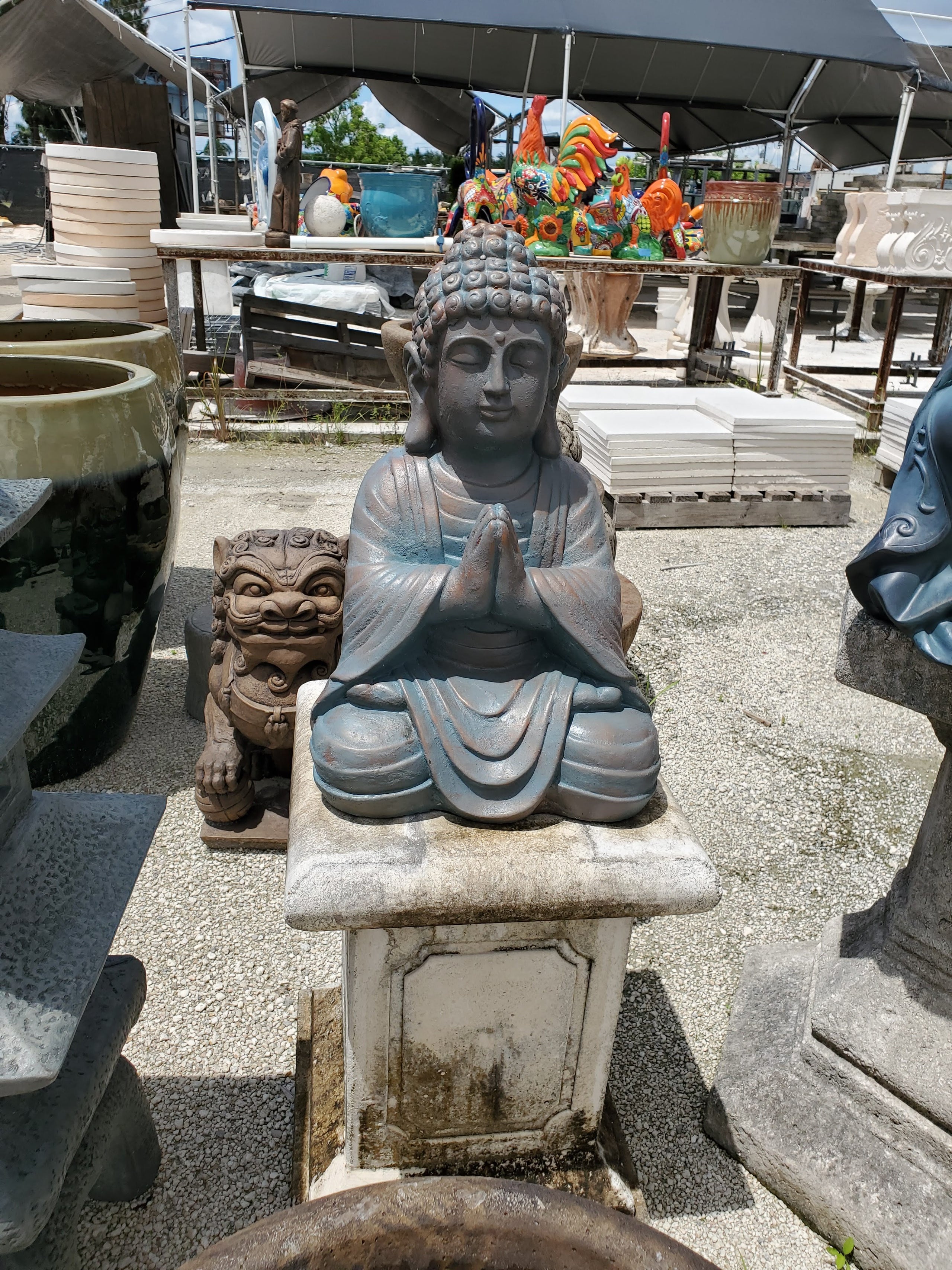 Concrete Buddha Statue / Cement Backyard Patio Garden Buddhas BERTHA